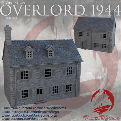Overlord building 2 by DarkRealms in 32mm, 28mm, 15mm Scale 3D Printed Scenery for Wargaming Dnd and Warhammer