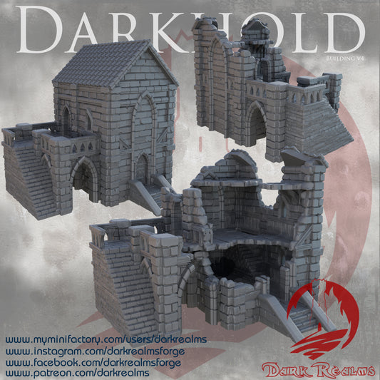 Darkhold Stonewatch House – Fantasy Terrain by Dark Realms (32mm / 28mm / 15mm)