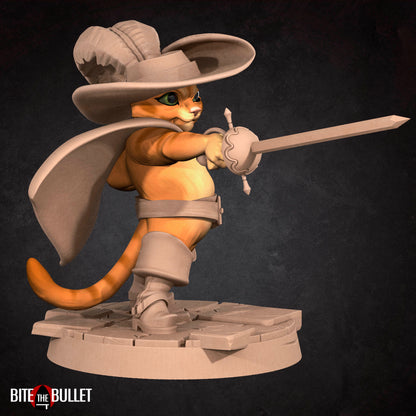 Catfolk Duellist - D&D Miniature 35mm
