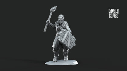 5 x Fellmount Reavers warriors with fire brand and shield