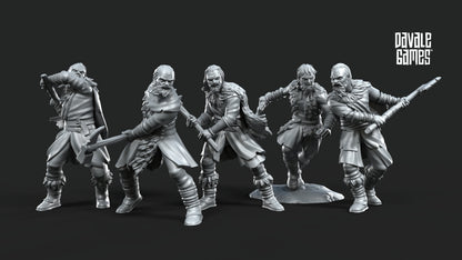 5 x Fellmount Reavers warriors with 2-handed weapons