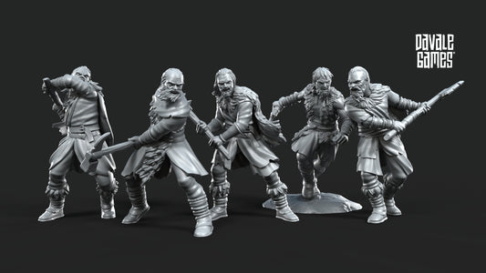 5 x Fellmount Reavers warriors with 2-handed weapons