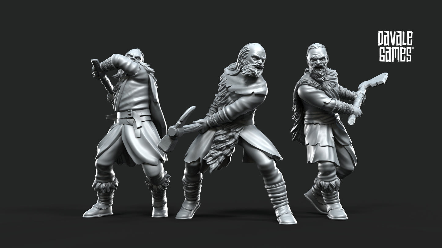 5 x Fellmount Reavers warriors with 2-handed weapons