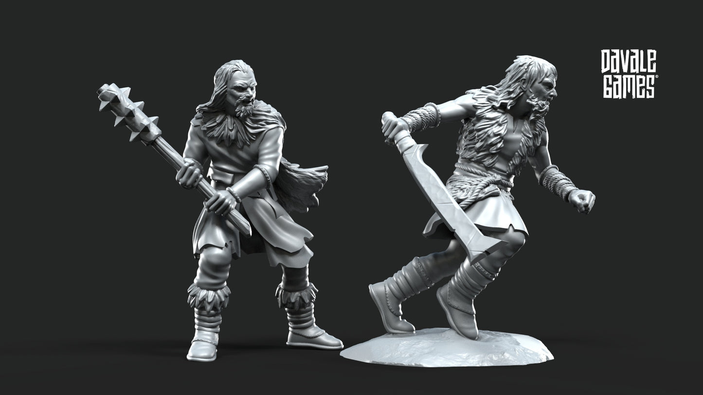 5 x Fellmount Reavers warriors with 2-handed weapons