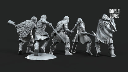 5 x Fellmount Reavers warriors with 2-handed weapons
