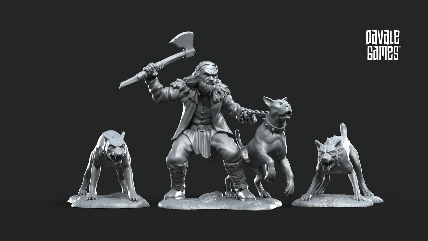 Dog Trainer with dogs