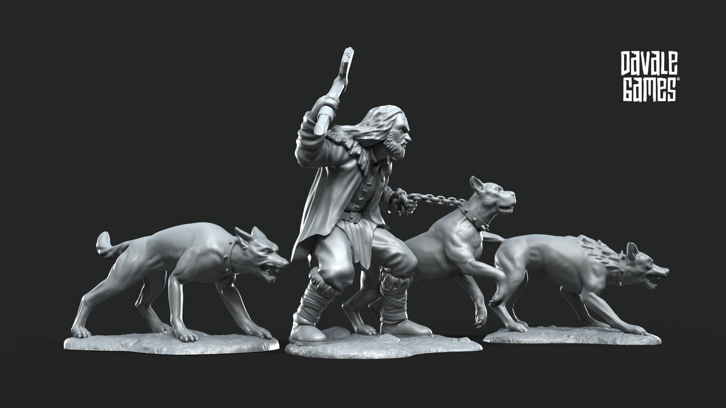 Dog Trainer with dogs