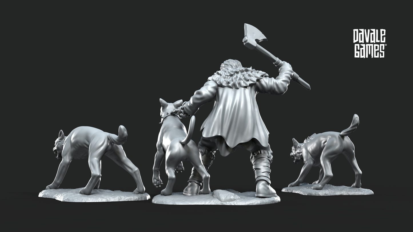 Dog Trainer with dogs