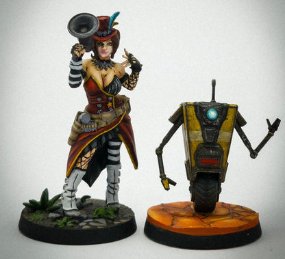 Roxy the Mad Hostess and robot companion