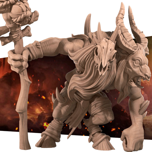 Goatman Shaman – Dark Fantasy Resin Miniature for RPGs & Wargames ...