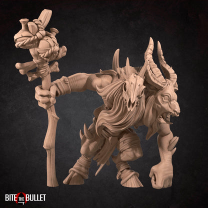 Goatman Shaman – Dark Fantasy Resin Miniature for RPGs & Wargames
