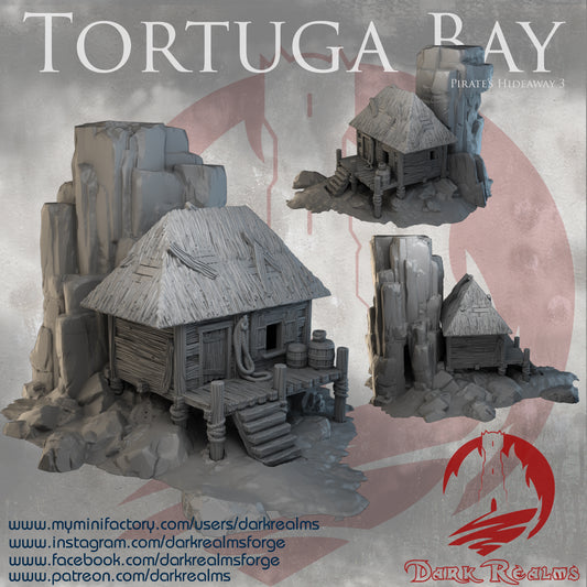 Tortuga Bay hideaway 3 by Dark Realms in 32mm, 28mm, 15mm Scale 3D Printed Scenery for Wargaming Dnd and Warhammer