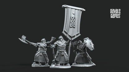 Kalak Dwarves Command Set-Fantasy - 28mm