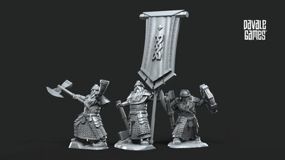 Kalak Dwarves Command Set-Fantasy - 28mm