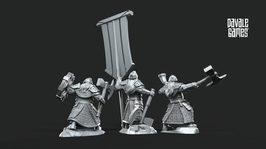 Kalak Dwarves Command Set-Fantasy - 28mm