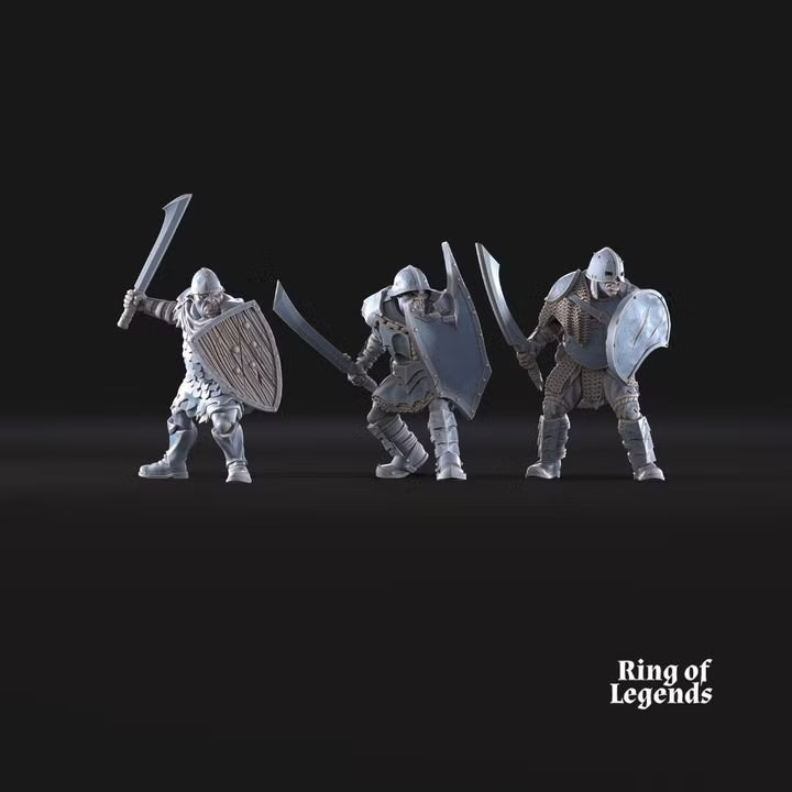 6x Morlok Warriors with shield and sword