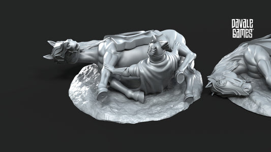 2x Swan Riders Casualties-Fantasy - 28mm