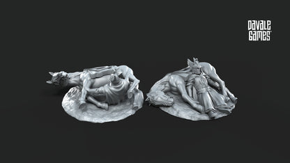 2x Swan Riders Casualties-Fantasy - 28mm
