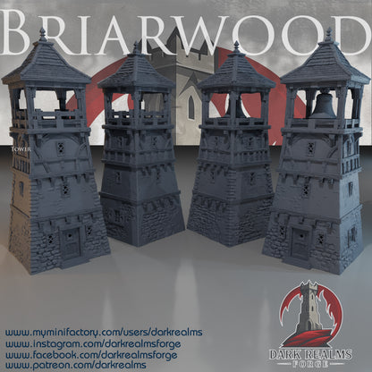 Briarwood Watchtower by Dark Realms in 32mm, 28mm, 15mm Scale 3D Printed Scenery for Wargaming Dnd and Warhammer