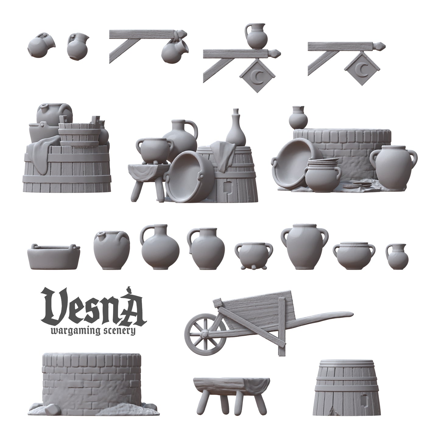 Medieval rural scatter terrain