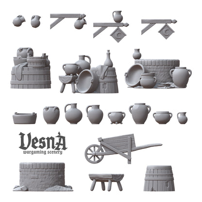 Medieval rural scatter terrain