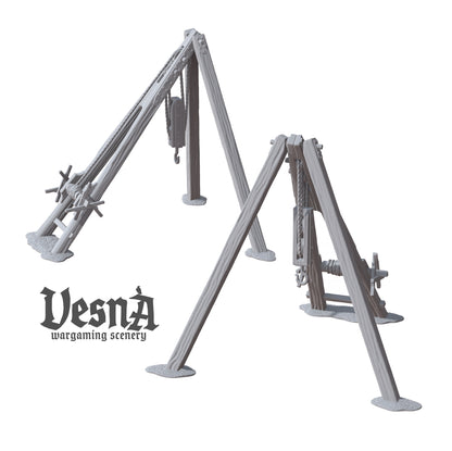 Bombard Crane in 32mm, 28mm, 15mm Scale 3D Printed for Historical Wargaming