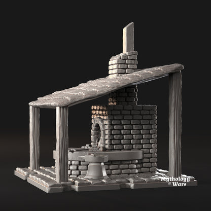 Viking Forge by Davale games in 32mm, 28mm, 15mm Scale 3D Printed Scenery for Wargaming Dnd and Warhammer