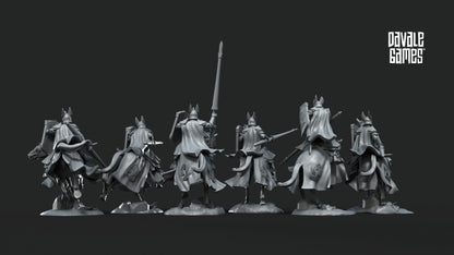 6x Swan Riders-White Swan-Fantasy - 28mm