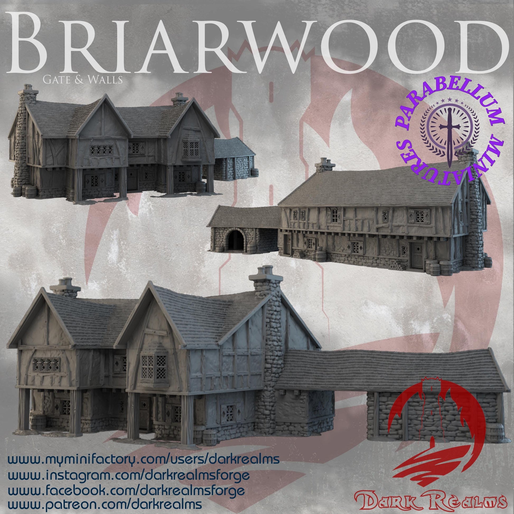 Leaping Frog Inn (Briarwood by DarkRealms) 32mm, 28mm, 15mm Scale 3D Printed Scenery for Wargaming Dnd and Warhammer