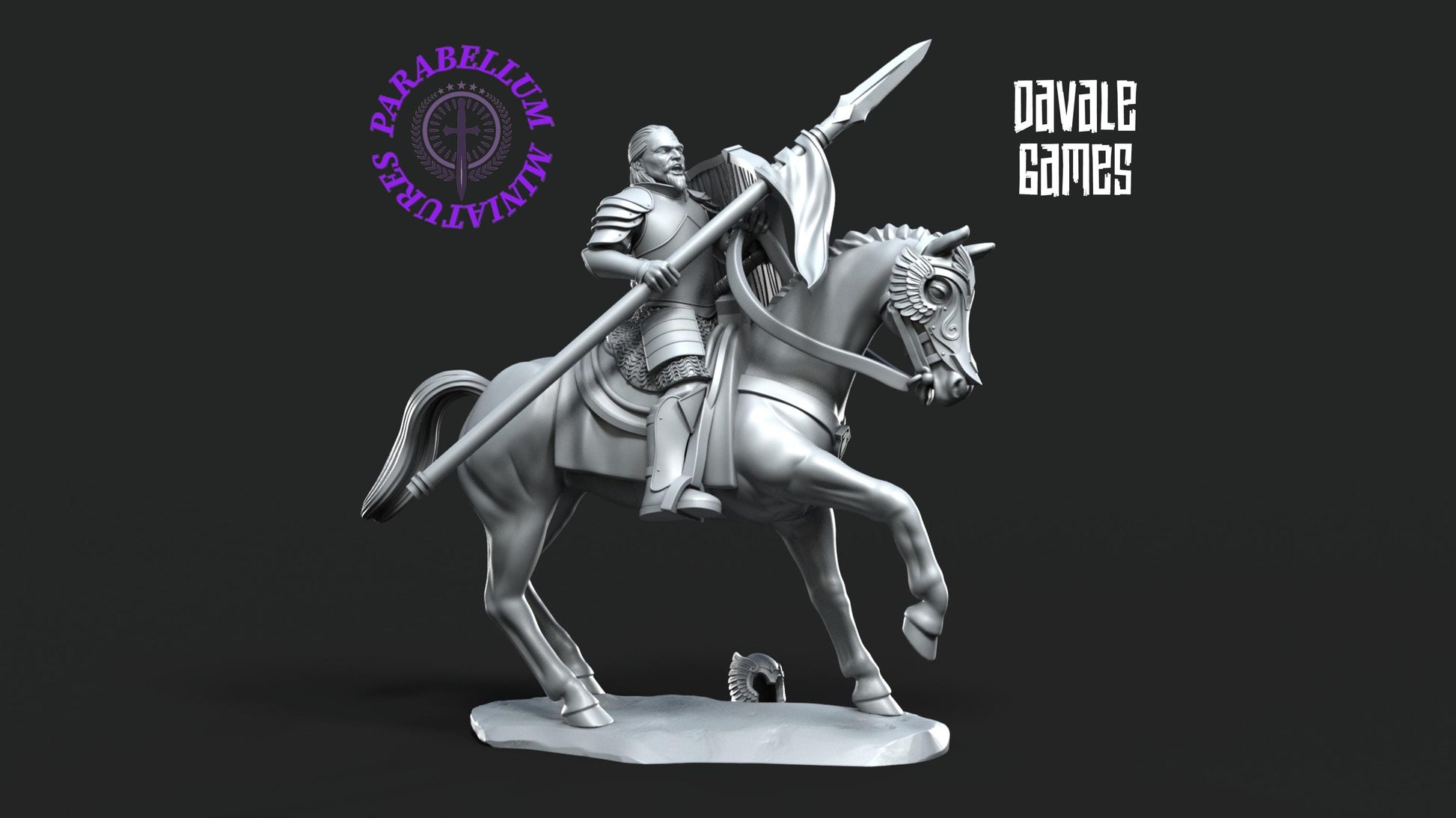 Grey Castle Captain on foot and mounted