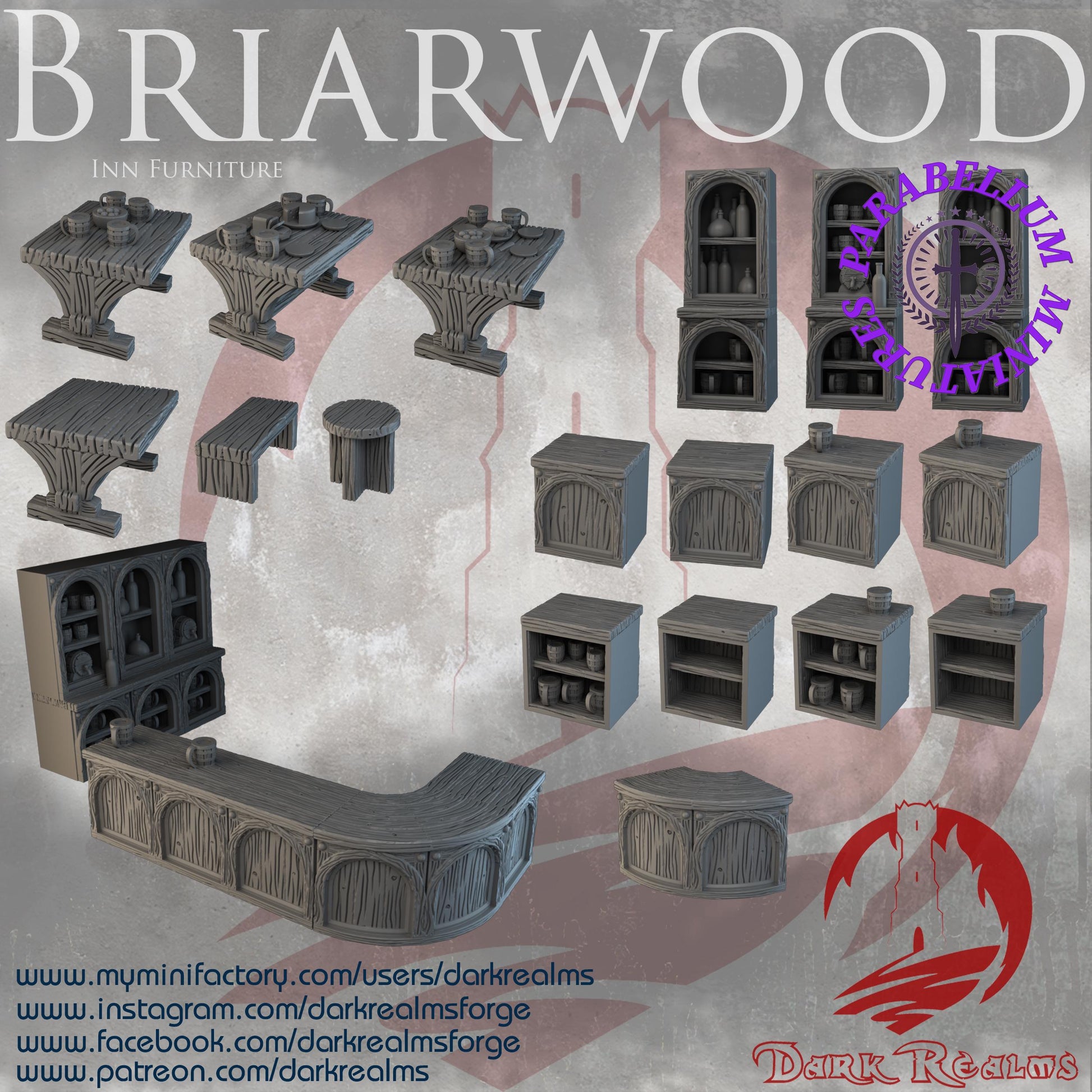 Leaping Frog Inn (Briarwood by DarkRealms) 32mm, 28mm, 15mm Scale 3D Printed Scenery for Wargaming Dnd and Warhammer