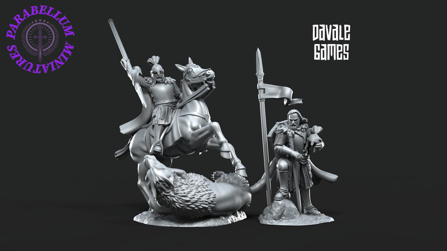 North Human Captain with spear shield