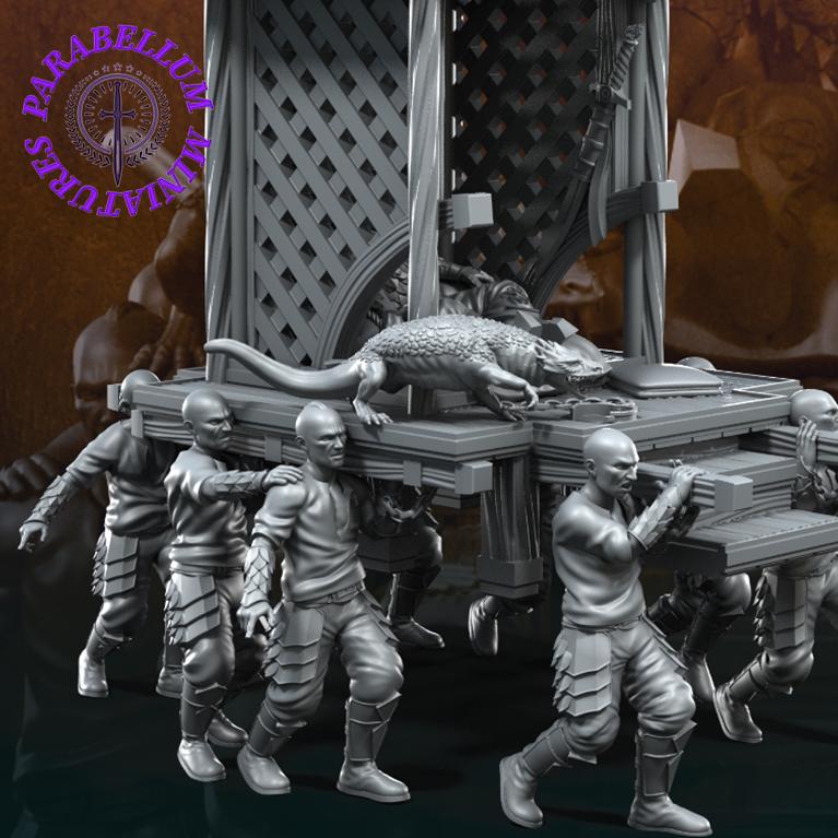 Dragon Army Emperor on palanquin - version A