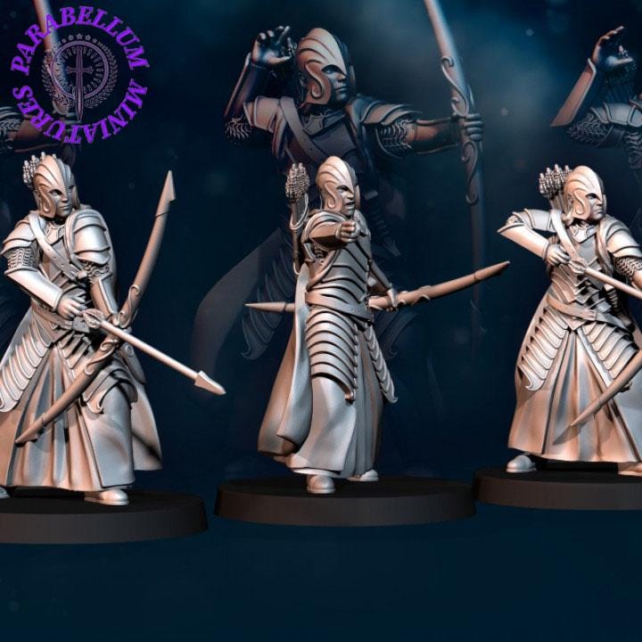 6x Bloody Elf Warrior with bow