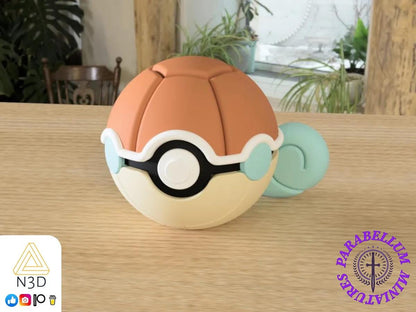 Squirtle, Wartortle & Blastoise Evolution Line, Character CritterBall Series Designed by N3D