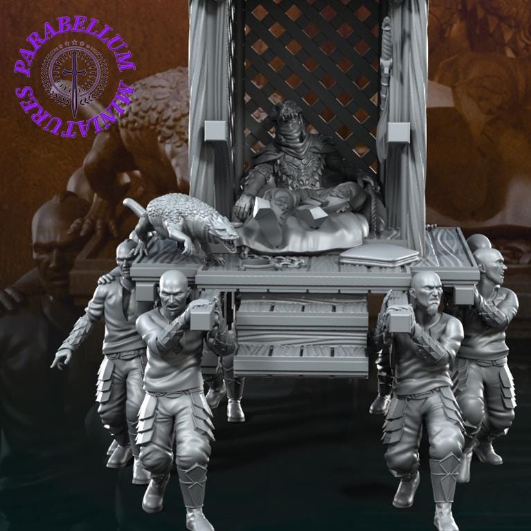 Dragon Army Emperor on palanquin - version A