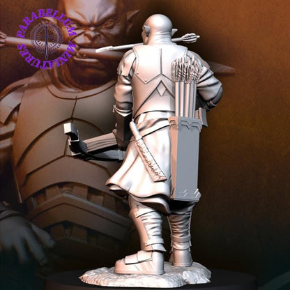 Bloody handed orc captain with crossbow