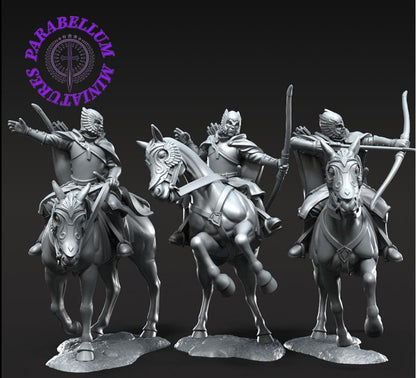 Grey Castle Court Guards mounted
