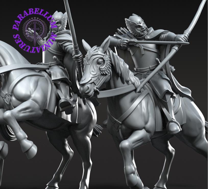 Grey Castle Court Guards mounted