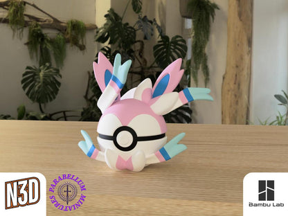 Eevee, Jolteon, Vaporeon, Flareon, Espeon, Umbreon, Leafeon, Glaceon and Sylveon Character CritterBall Series Designed by N3D
