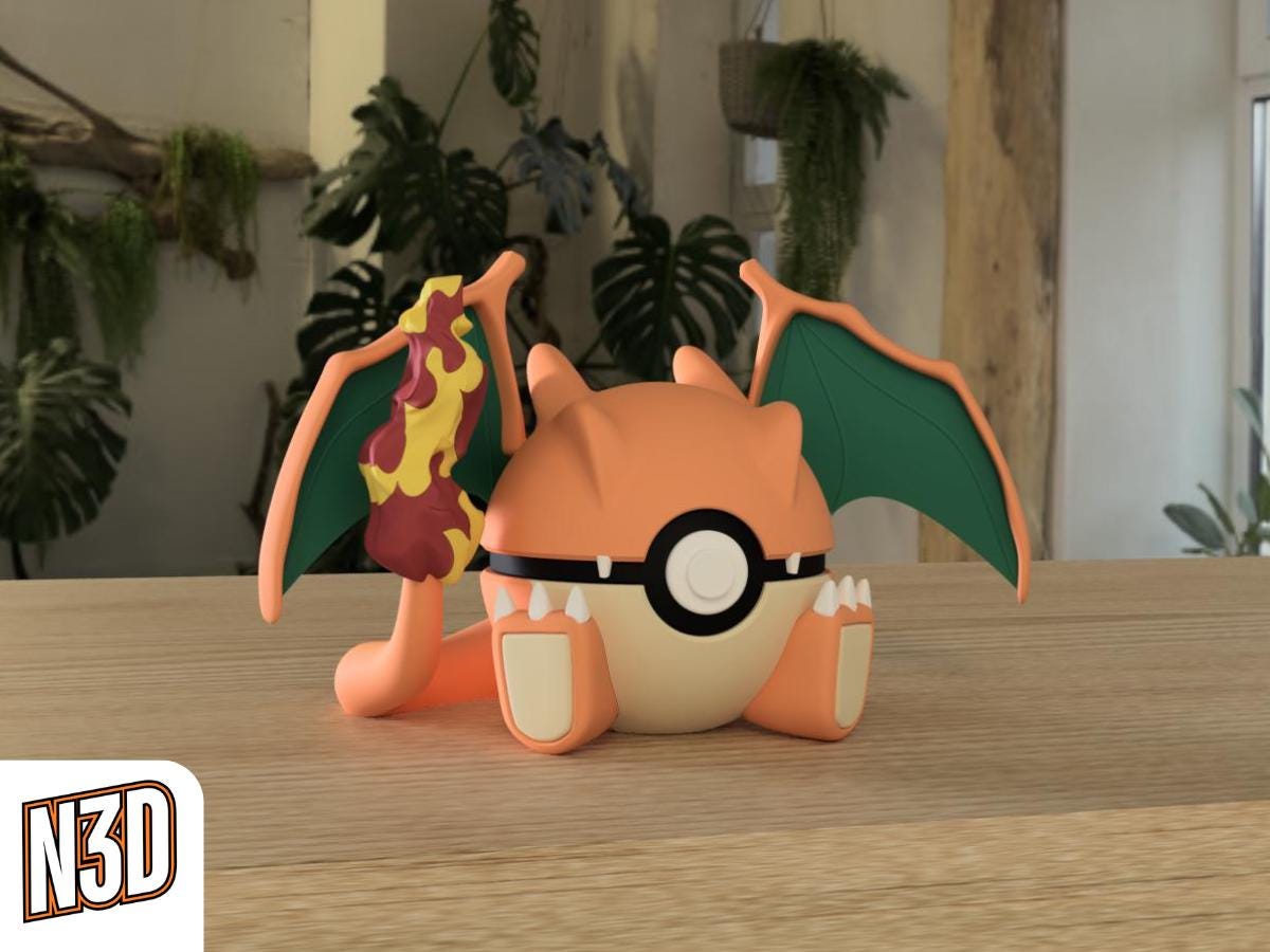 Charmander, Charmeleon & Charizard Evolution Line, Character CritterBall Series Designed by N3D