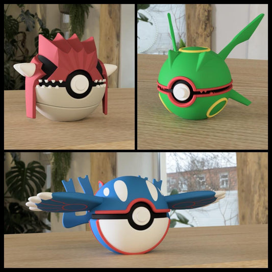 Kyogre, Groudon & Rayquaza Character CritterBall Series Designed by N3D