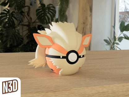Growlith & Arcanine Evolution Line, Character CritterBall Series Designed by N3D