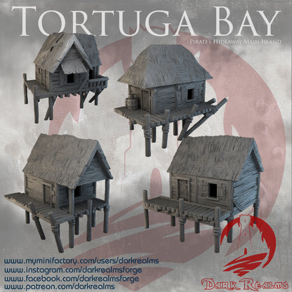 Tortuga Bay Main Island 1 by Dark Realms in 32mm, 28mm, 15mm Scale 3D Printed Scenery for Wargaming Dnd and Warhammer