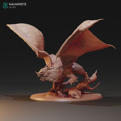 Cave Dragon Miniature – 28mm Fantasy Resin Model by Navarette Studios