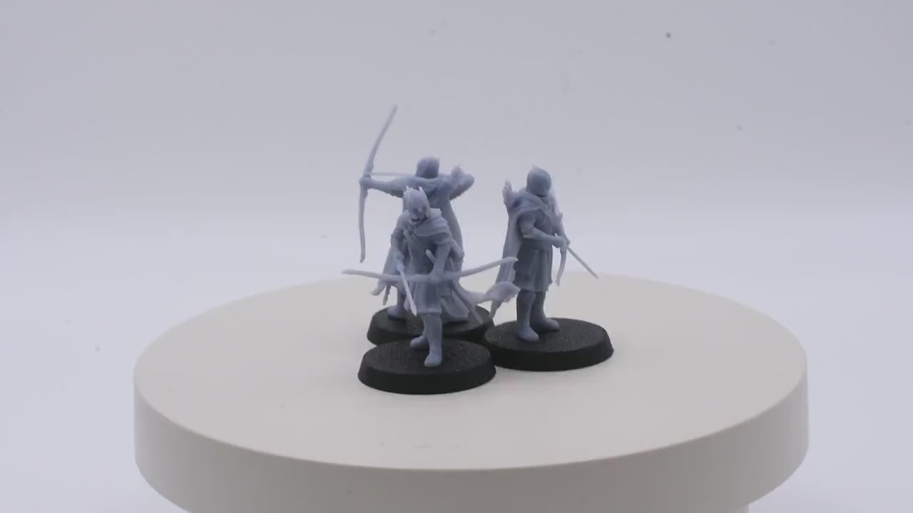 3x Grey Castle guard with long bow