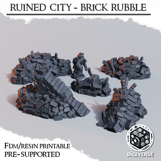 Ruined City Brick rubble scatter