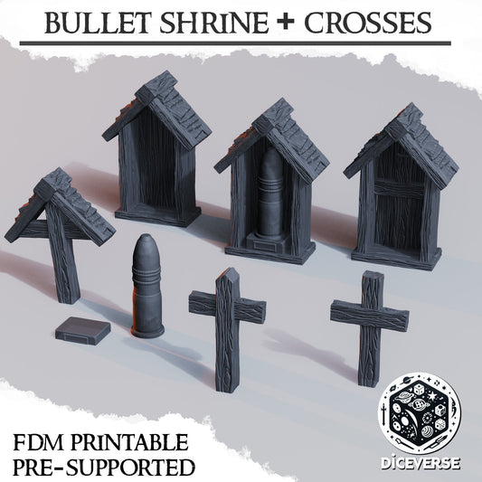 Trench bullet shrine and crosses
